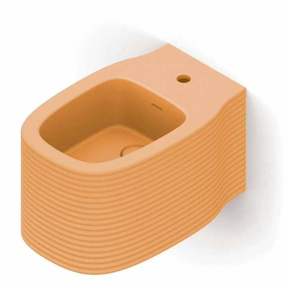 بيديه سيراميك معلق على الحائط بتصميم عصري تم إنتاجه في إيطاليا، هاملت Viadurini