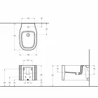 بيديه سيراميك معلق على الحائط بتصميم عصري تم إنتاجه في إيطاليا، هاملت Viadurini