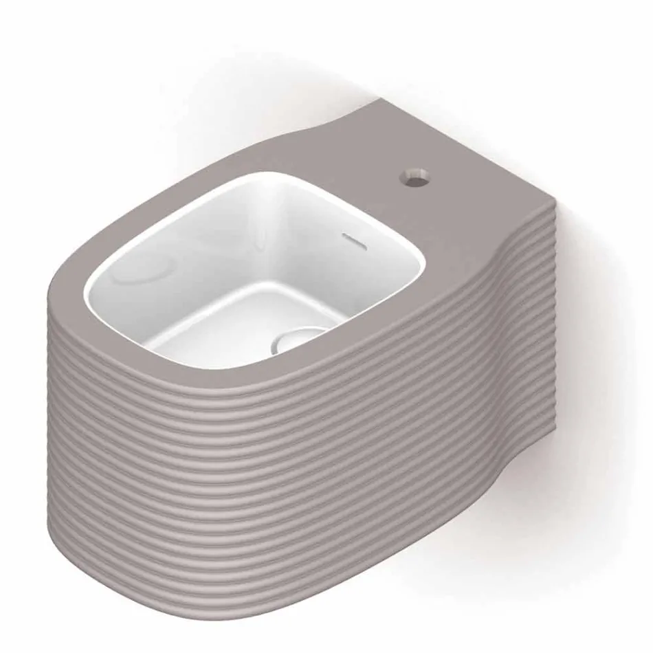 بيديه سيراميك معلق على الحائط بتصميم عصري تم إنتاجه في إيطاليا، هاملت Viadurini