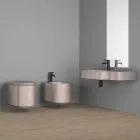 بيديه سيراميك معلق على الحائط بتصميم عصري تم إنتاجه في إيطاليا، هاملت Viadurini