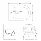 بيديه حائطي حديث من السيراميك الأبيض على شكل نجمة مقاس 50×35 سم، صنع في إيطاليا Viadurini