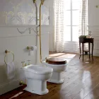 بيديه أبيض بتصميم كلاسيكي من السيراميك الأبيض، صنع في إيطاليا - بولينا Viadurini