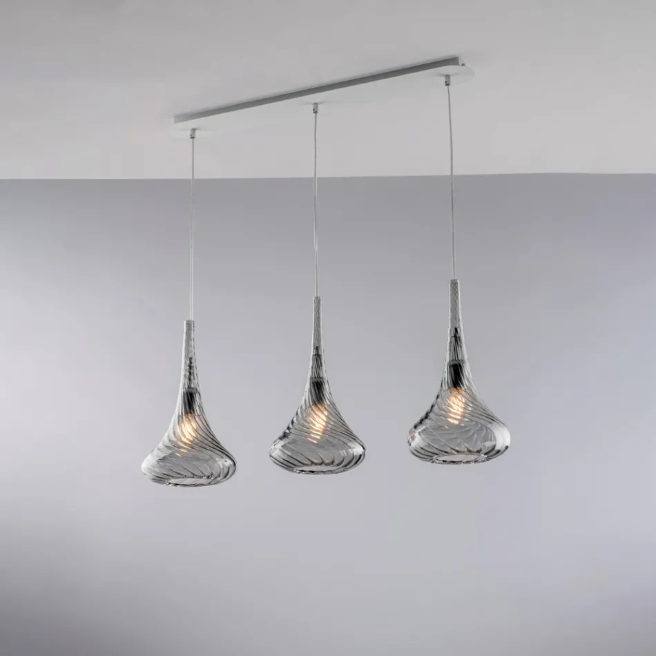 سكة حديدية مغطاة بزجاج بايركس، صناعة إيطالية، للديكور الداخلي - كورينتو Viadurini