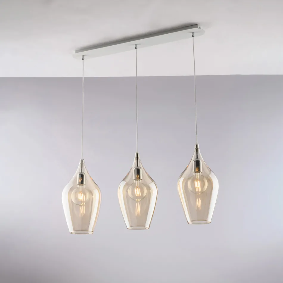 سكة حديدية مغطاة بزجاج بايركس، صناعة إيطالية، للديكور الداخلي - سبارتا Viadurini