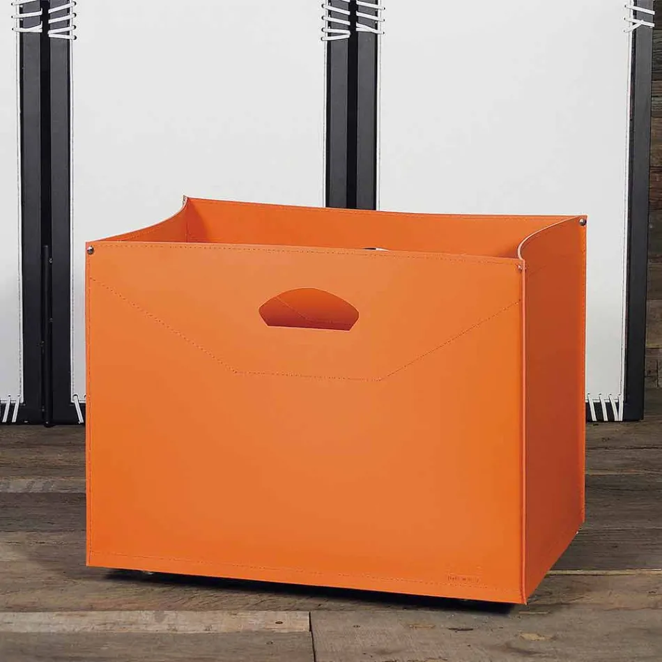 حقيبة حطب من جلد جاستون 100% صنع في إيطاليا Viadurini