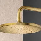 ذراع دش مع رأس دش دائري مضاد للترسبات الكلسية مصنوع من فولاذ AISI 316L - Artigli Viadurini