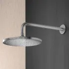 ذراع دش مع رأس دش دائري مضاد للترسبات الكلسية مصنوع من فولاذ AISI 316L - Artigli Viadurini