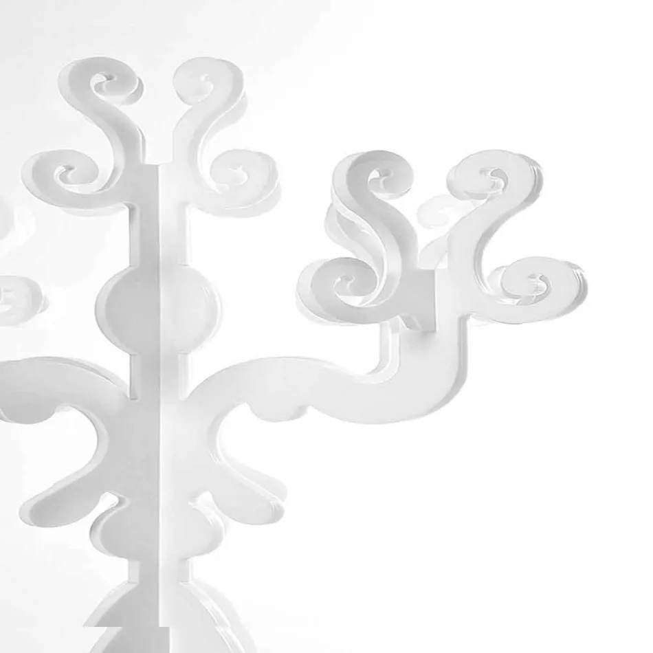 شمعدان طويل بتصميم عصر النهضة، بخمسة أذرع من زجاج أراغون البليكسي جلاس Viadurini