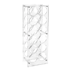 حامل زجاجات من زجاج شبكي شفاف صنع في إيطاليا - واينز Viadurini