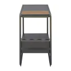 عربة خارجية مصنوعة من الألومنيوم والراتنج مع عجلات - فيريل Viadurini