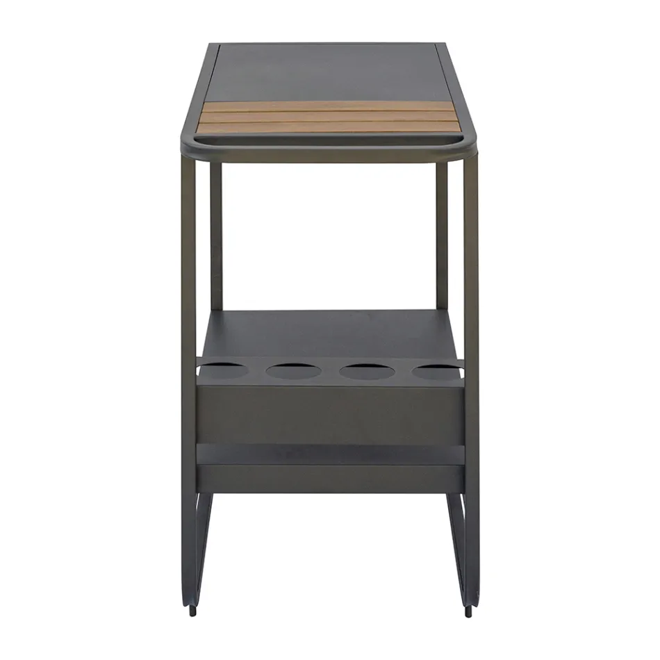 عربة خارجية مصنوعة من الألومنيوم والراتنج مع عجلات - فيريل Viadurini