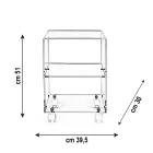 عربة الأغراض بعجلات من زجاج شبكي، صنع في إيطاليا - رودولف Viadurini