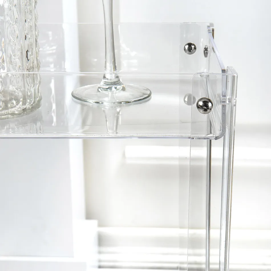 عربة طعام من زجاج شبكي شفاف، صنع في إيطاليا - جالاتيوس Viadurini