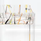 عربة طعام من زجاج شبكي شفاف، صنع في إيطاليا - جالاتيوس Viadurini