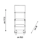 عربة تخزين مطبخ من البليكسيجلاس، صنع في إيطاليا - إركولانو Viadurini