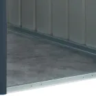 سقيفة حديقة مائلة من صفائح معدنية من أنثراسايت مع باب مفصلي - كوتشيولو Viadurini