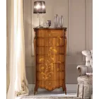 خزانة ذات 7 أدراج من خشب الجوز المطعم، صنع في إيطاليا - كومودوس Viadurini