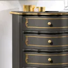 خزانة أدراج لغرفة النوم مع 5 أدراج خشبية كلاسيكية مصنوعة في إيطاليا - ليونور Viadurini