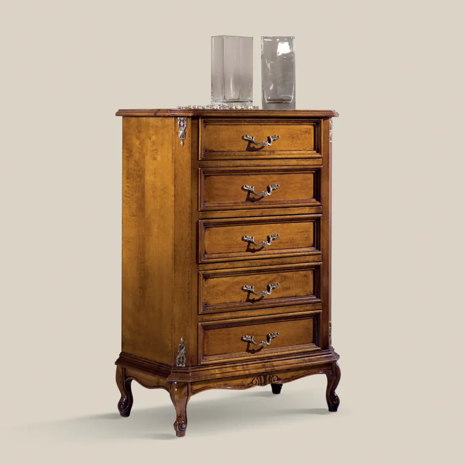 صندوق خشبي كلاسيكي مكون من 7 أو 5 أدراج مصنوع في إيطاليا - ريتشارد Viadurini