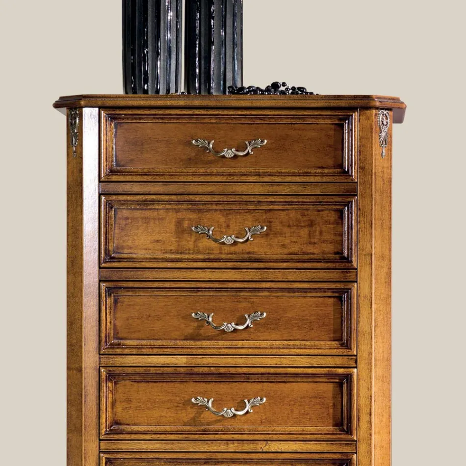 صندوق خشبي كلاسيكي مكون من 7 أو 5 أدراج مصنوع في إيطاليا - ريتشارد Viadurini