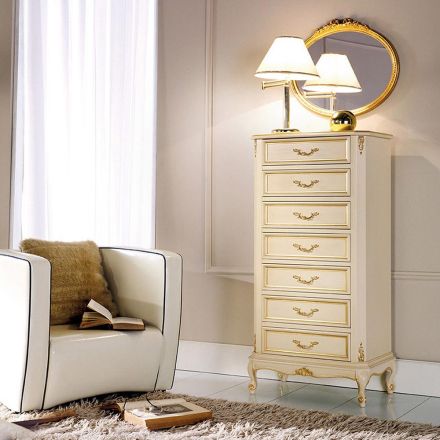 صندوق خشبي كلاسيكي مكون من 7 أو 5 أدراج مصنوع في إيطاليا - ريتشارد Viadurini