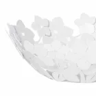 قطعة مركزية مع زهور من الحديد الطيني، أبيض أو أزرق - ماركن Viadurini