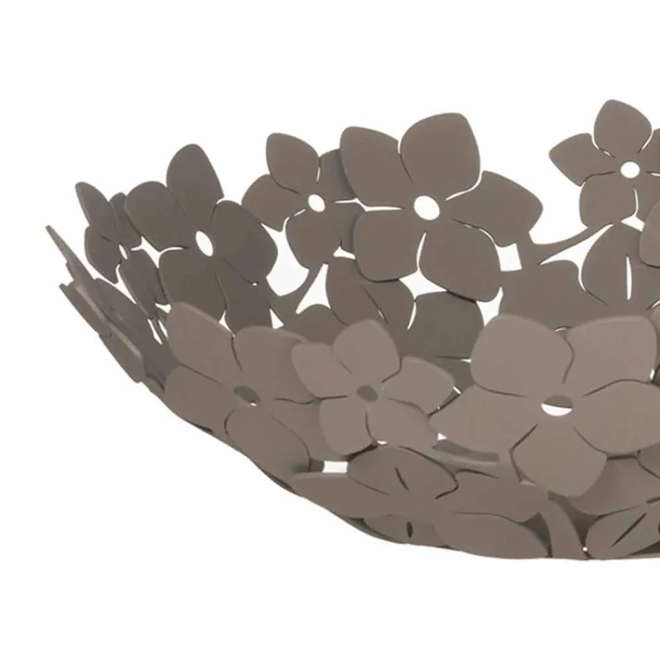 قطعة مركزية مع زهور من الحديد الطيني، أبيض أو أزرق - ماركن Viadurini