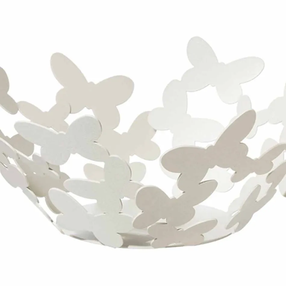 قطعة مركزية بتصميم من الحديد باللون الأبيض أو البيج أو العاجي، صنعت في إيطاليا - لايدن Viadurini