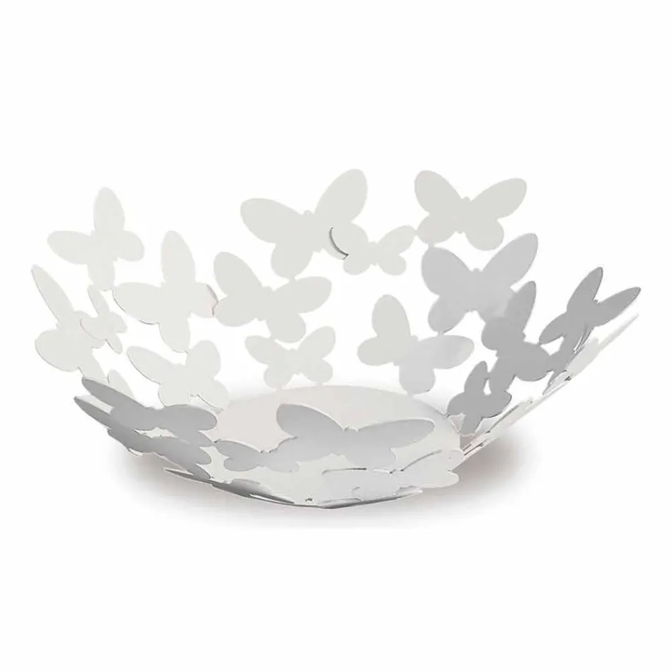 قطعة مركزية بتصميم من الحديد باللون الأبيض أو البيج أو العاجي، صنعت في إيطاليا - لايدن Viadurini