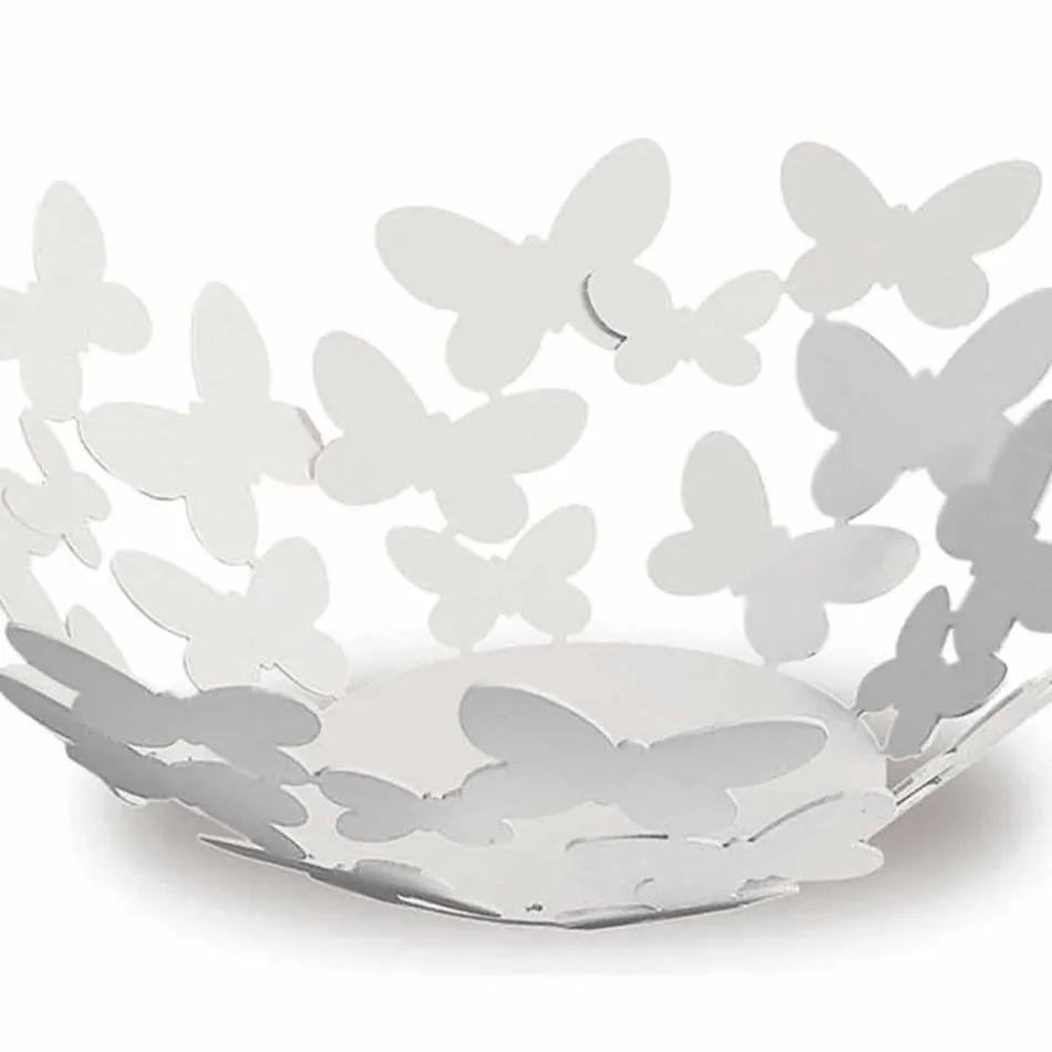 قطعة مركزية بتصميم من الحديد باللون الأبيض أو البيج أو العاجي، صنعت في إيطاليا - لايدن Viadurini