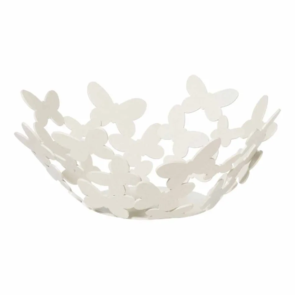 قطعة مركزية بتصميم من الحديد باللون الأبيض أو البيج أو العاجي، صنعت في إيطاليا - لايدن Viadurini