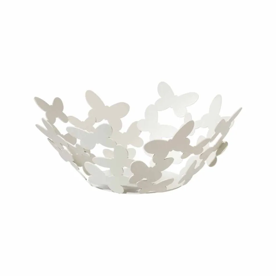 قطعة مركزية بتصميم من الحديد باللون الأبيض أو البيج أو العاجي، صنعت في إيطاليا - لايدن Viadurini