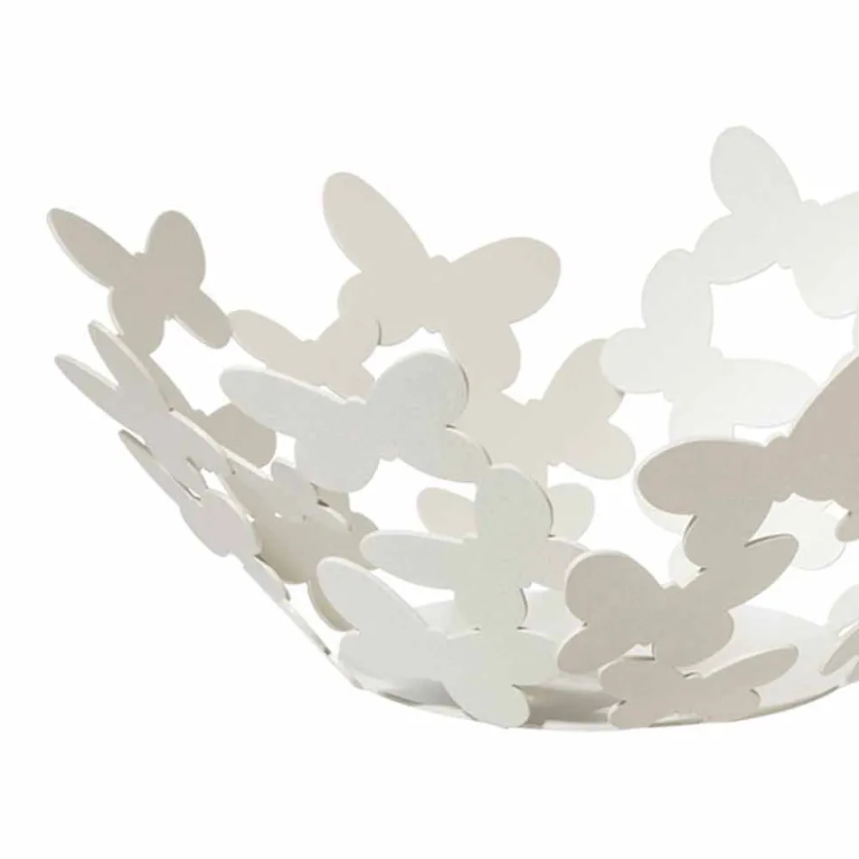 قطعة مركزية بتصميم من الحديد باللون الأبيض أو البيج أو العاجي، صنعت في إيطاليا - لايدن Viadurini