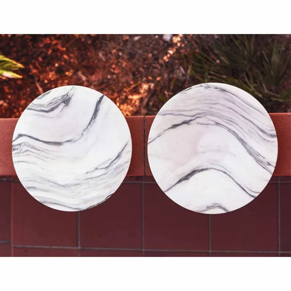 قطعة مركزية من رخام ومعدن Brezza della Versilia مصنوعة في إيطاليا - أمابيلي Viadurini