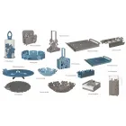 قطعة مركزية عصرية مزينة بالزهور مصنوعة من الحديد الفاخر، صنع في إيطاليا - ماركن Viadurini