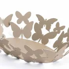 قطعة مركزية بيضاوية حديثة من الحديد الأبيض أو البيج، صنع في إيطاليا - لايدن Viadurini