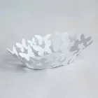 قطعة مركزية بيضاوية حديثة من الحديد الأبيض أو البيج، صنع في إيطاليا - لايدن Viadurini