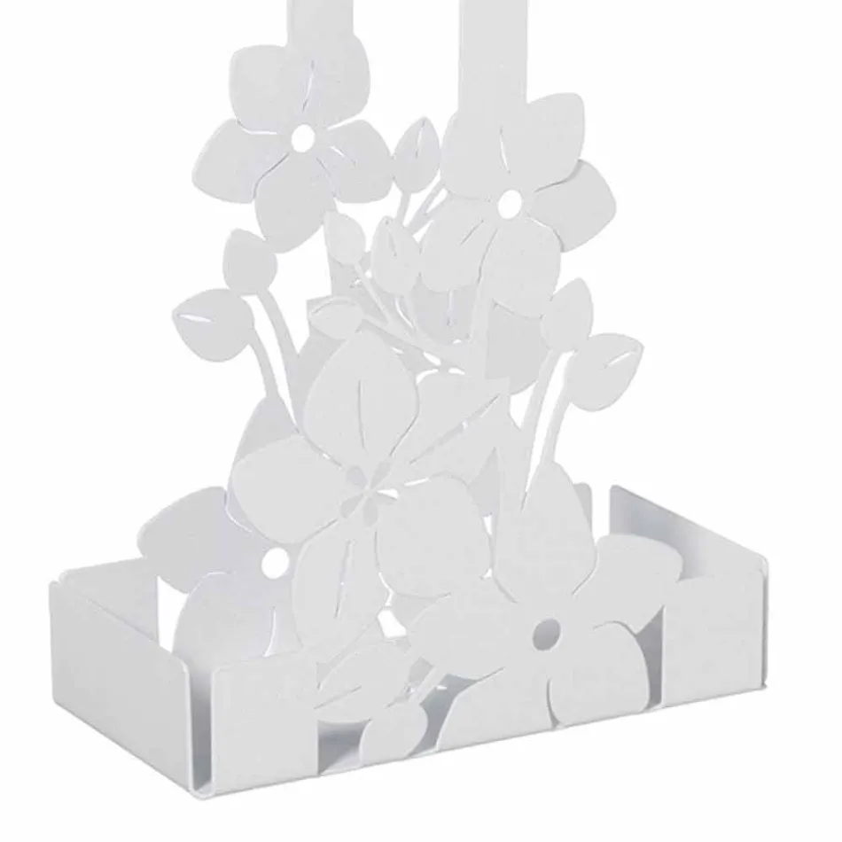 سلة حامل أكواب حديدية بتصميم عصري مزهر، صنع في إيطاليا - ماركن Viadurini