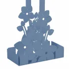 سلة حامل أكواب حديدية بتصميم عصري مزهر، صنع في إيطاليا - ماركن Viadurini