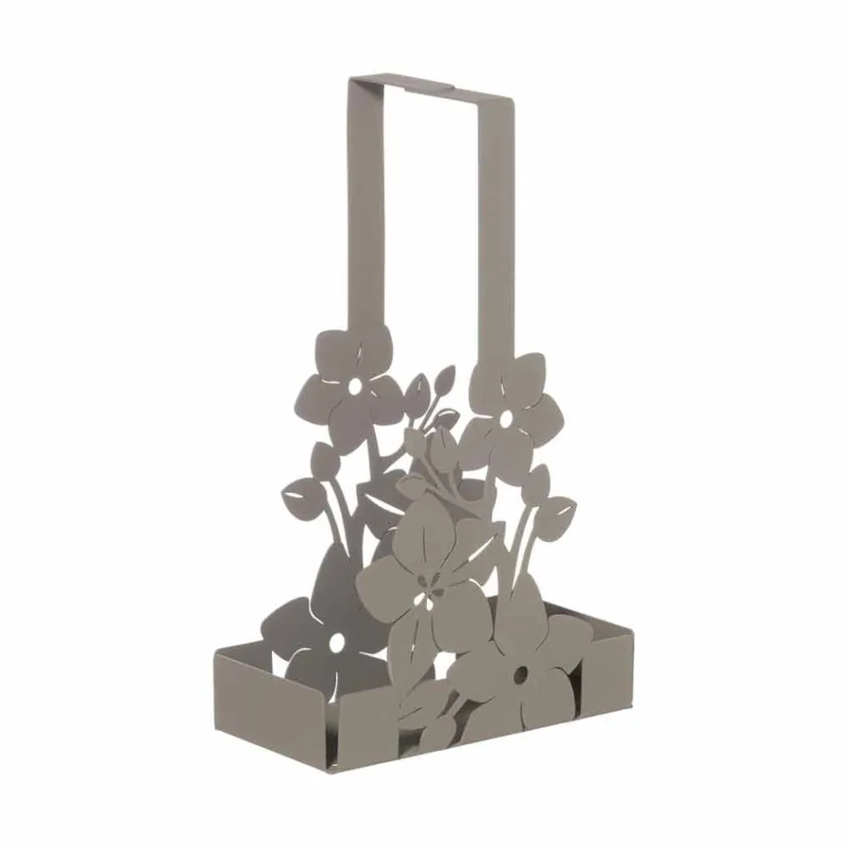 سلة حامل أكواب حديدية بتصميم عصري مزهر، صنع في إيطاليا - ماركن Viadurini