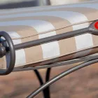 كرسي استرخاء خارجي مصنوع من الحديد والقماش المصنوع يدويًا في إيطاليا - استرخِ Viadurini