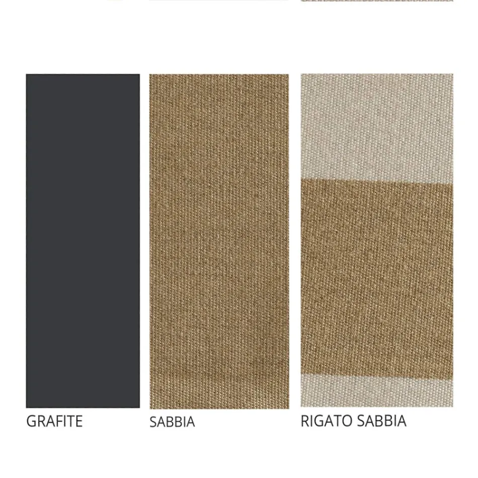 كرسي استرخاء خارجي مصنوع من الحديد والقماش المصنوع يدويًا في إيطاليا - استرخِ Viadurini