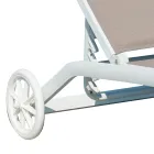 كرسي استرخاء للحديقة من الألومنيوم مع مقعد من نسيج تكستيلين - زهرة Viadurini