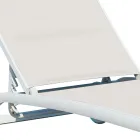 كرسي استرخاء للحديقة من الألومنيوم مع مقعد من نسيج تكستيلين - زهرة Viadurini