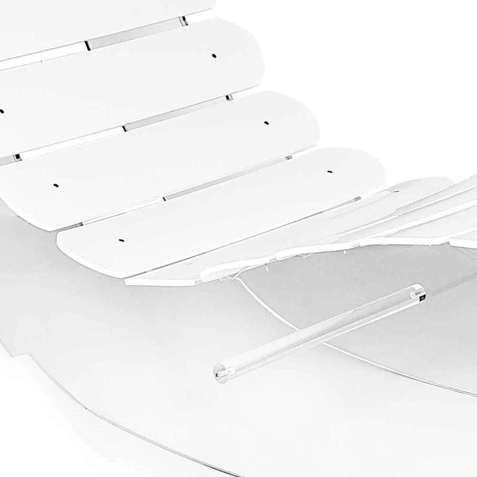 كرسي طويل مصمم من زجاج شبكي شفاف من Josue صنع في إيطاليا Viadurini