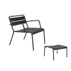 كرسي استرخاء خارجي مع مسند قدم معدني صنع في إيطاليا - أمينة Viadurini