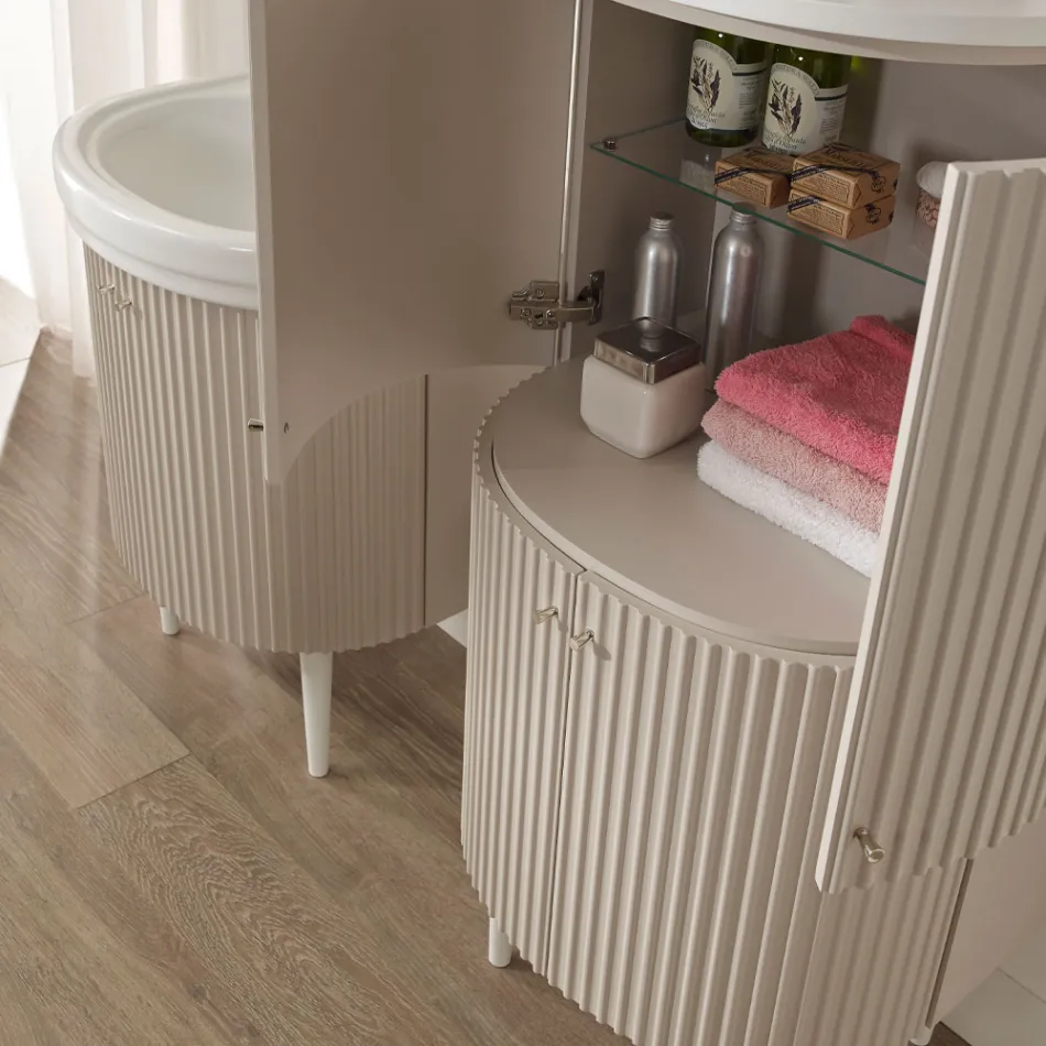 عمود بأربعة أبواب مع معالجة كانيت صنع في إيطاليا - كاندي Viadurini