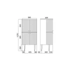 عمود بأربعة أبواب مع معالجة كانيت صنع في إيطاليا - كاندي Viadurini