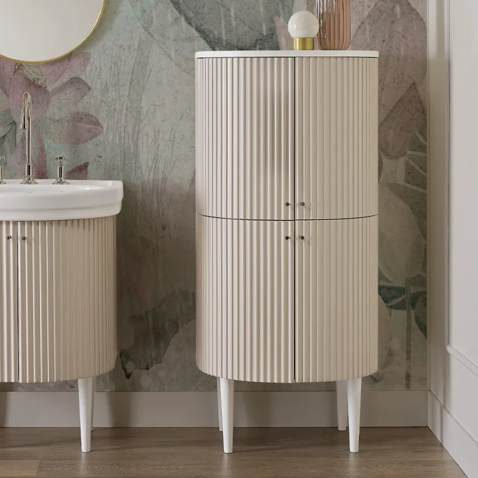 عمود بأربعة أبواب مع معالجة كانيت صنع في إيطاليا - كاندي Viadurini