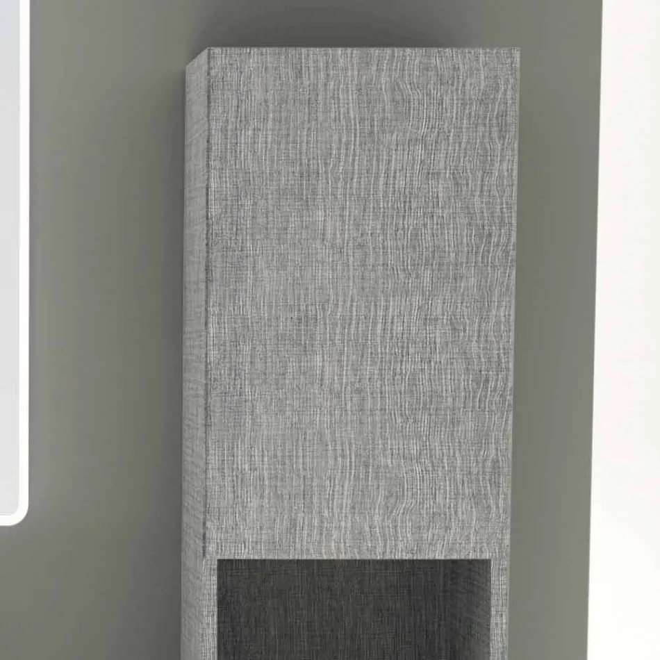 عمود حمام مع بابين بتصميم عصري من خشب أمبرا الصديق للبيئة، صنع في إيطاليا Viadurini